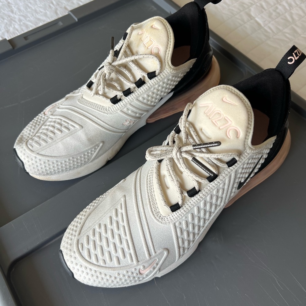Nike Air Max 270 Ivory and Black Sneakers